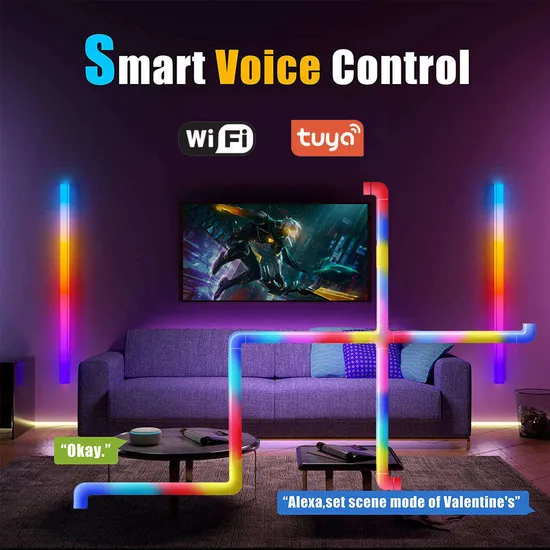Lampada da parete intelligente RGB Lampada da parete recentemente dimmerabile per la decorazione della stanza fai-da-te